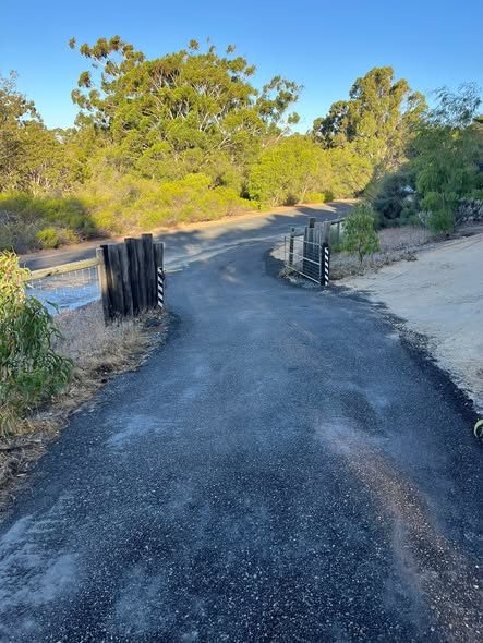 Recycled asphalt drive and firebreak: photo 1