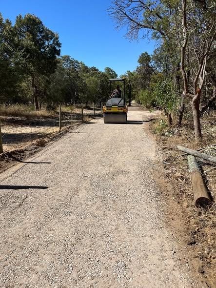 Materials, roller and operator: a 150 m drive in one day: photo 1