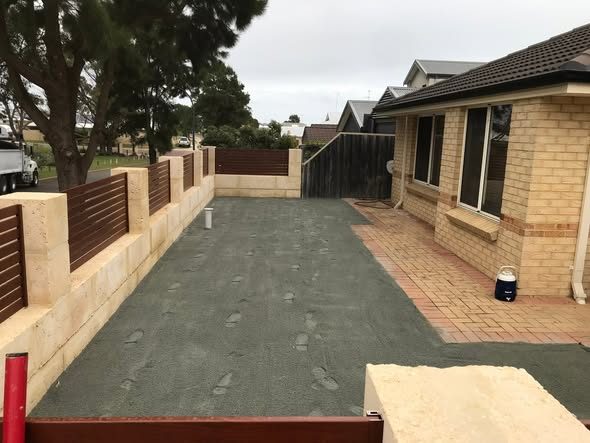 Secure, flat play area with gates and turf prep: photo 4